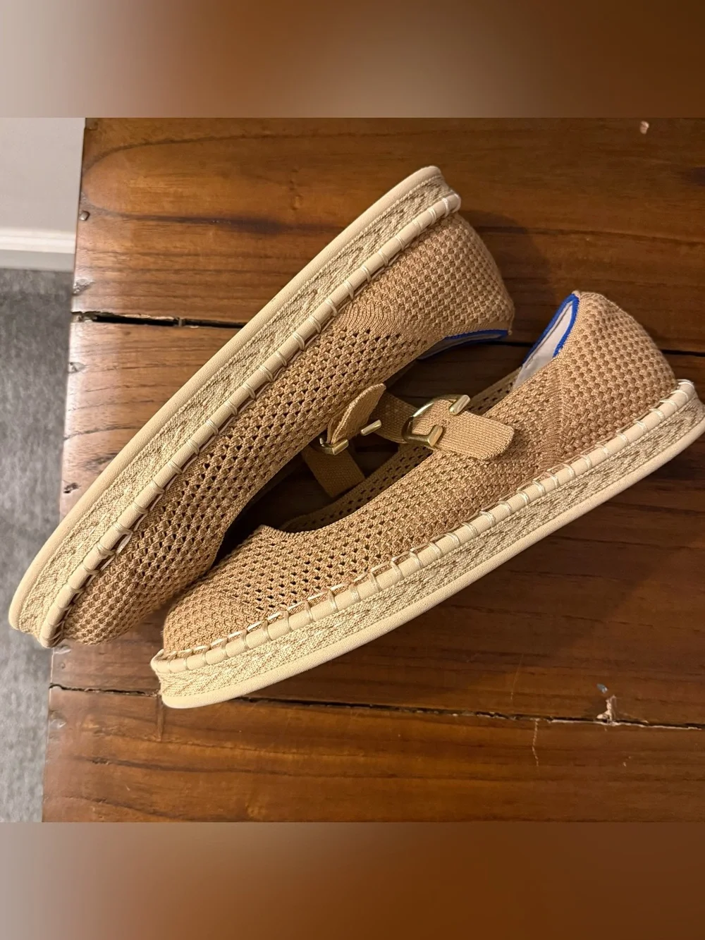 EUC Rothy's The Espadrille Mary Jane in Wren, size 9.5